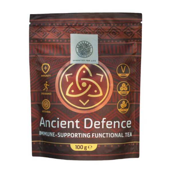 Ancient Defence Kräutertee – aromatische Mischung mit Echinacea, Thymian & Ingwer. Koffeinfrei & wohltuend.