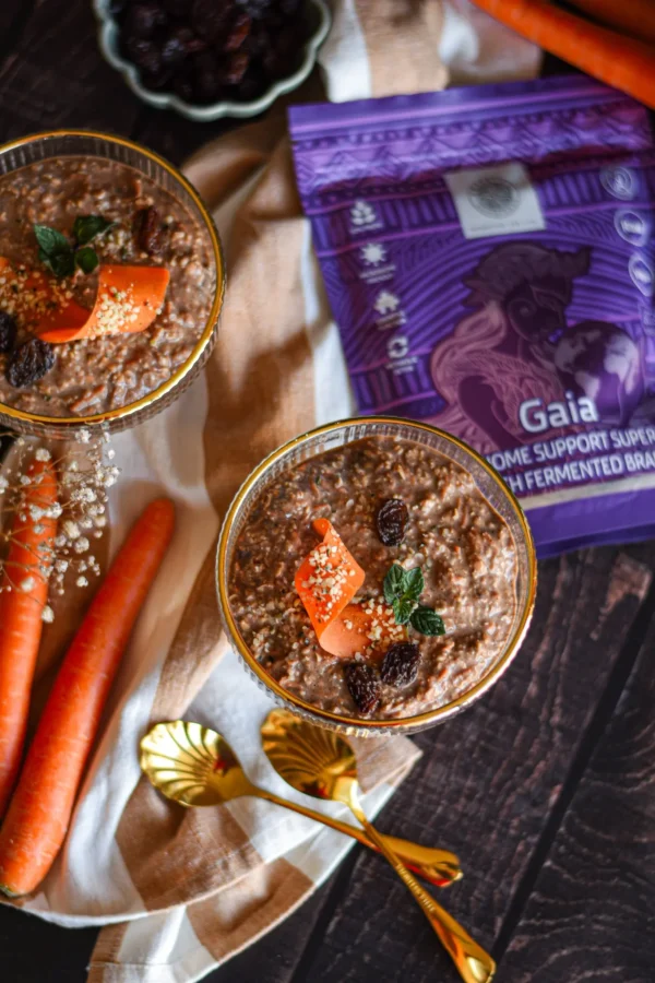 Haferfrühstück im Carrot Cake Style mit Gaia – ballaststoffreiche Frühstücksidee mit natürlicher Süße
